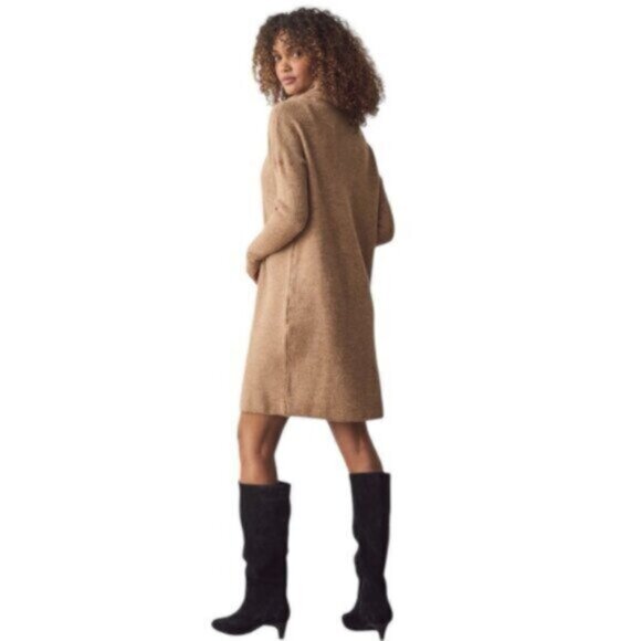 Rachel Zoe Camel Turtleneck Knee Length Sweater Dress - Picture 3 of 16